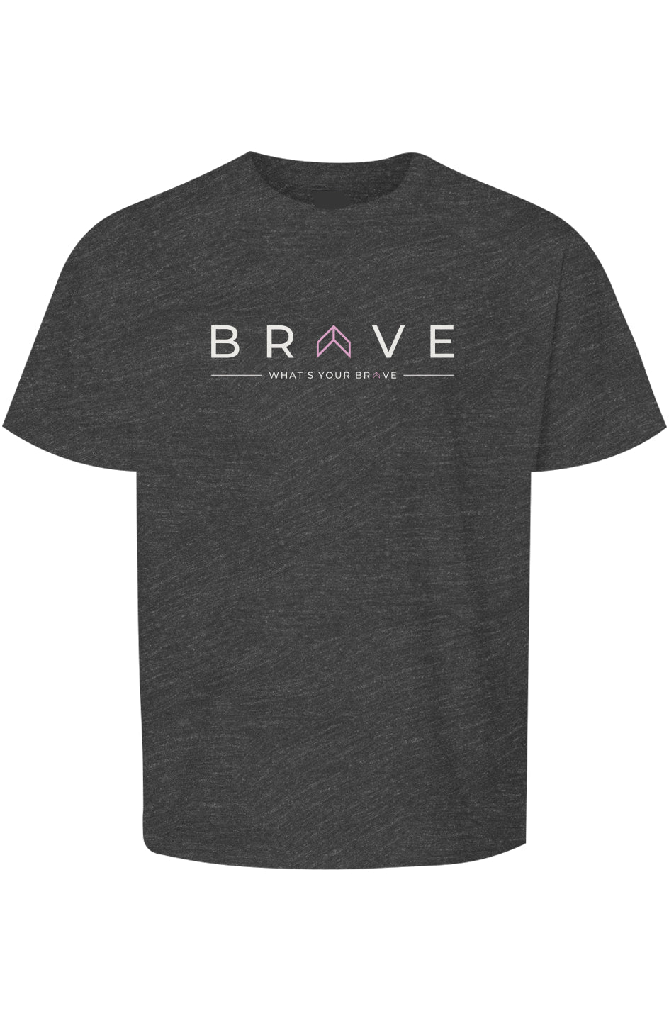 Youth Short Sleeve BRAVE Tee with Pink