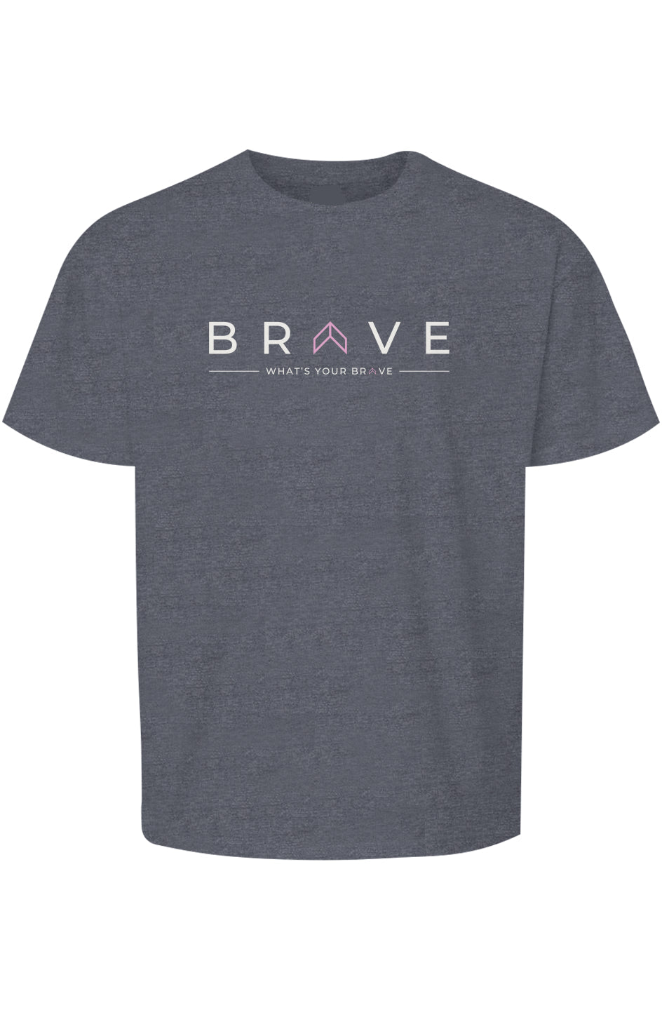 Youth Short Sleeve BRAVE Tee with Pink