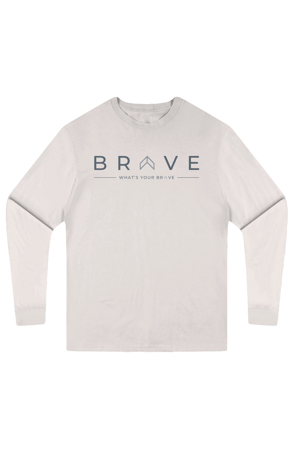 Adult BRAVE Long Sleeve Tee Slate Logo
