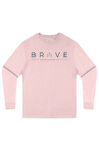 Adult BRAVE Long Sleeve Tee Slate Logo