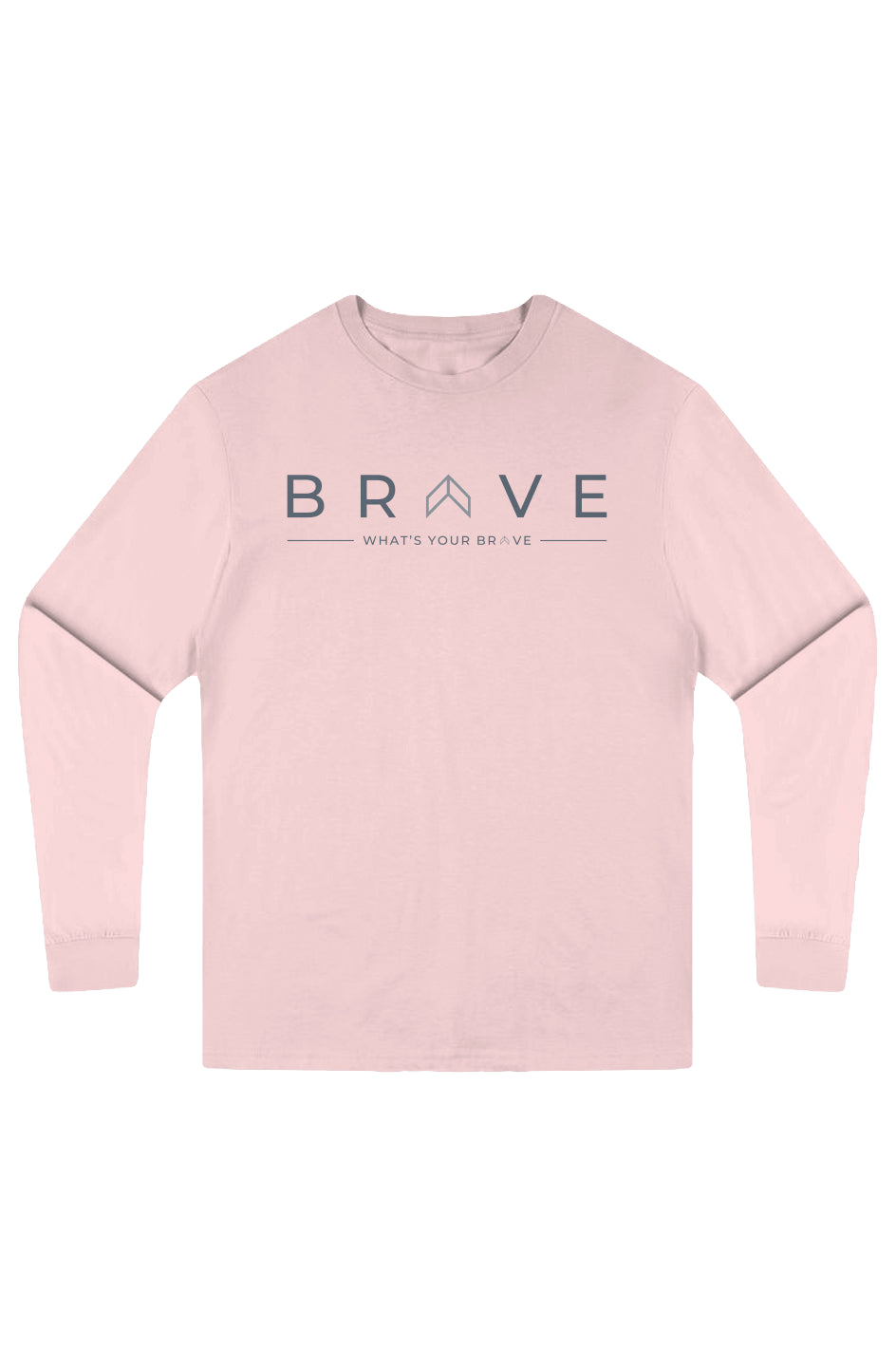 Adult BRAVE Long Sleeve Tee Slate Logo