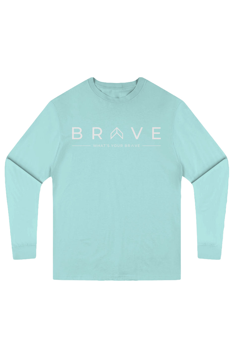 Adult BRAVE Long Sleeve Tee White Logo