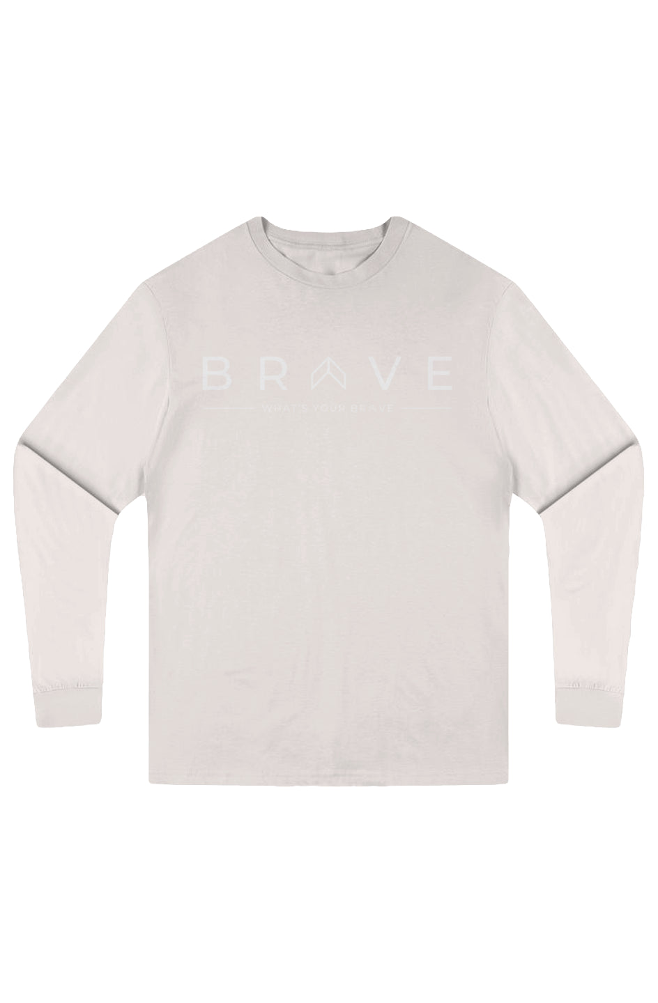 Adult BRAVE Long Sleeve Tee White Logo