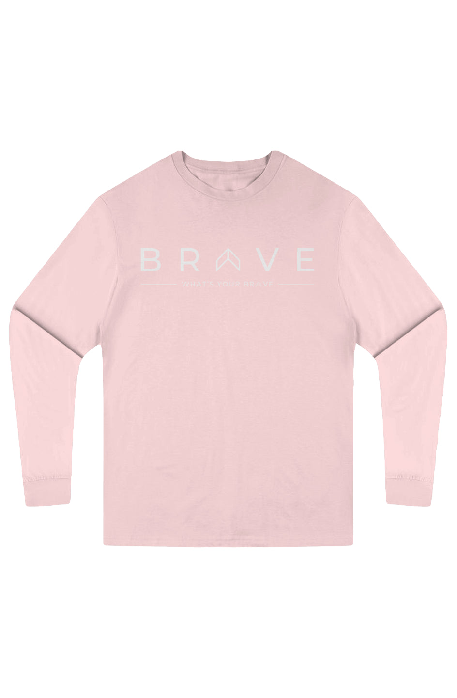 Adult BRAVE Long Sleeve Tee White Logo