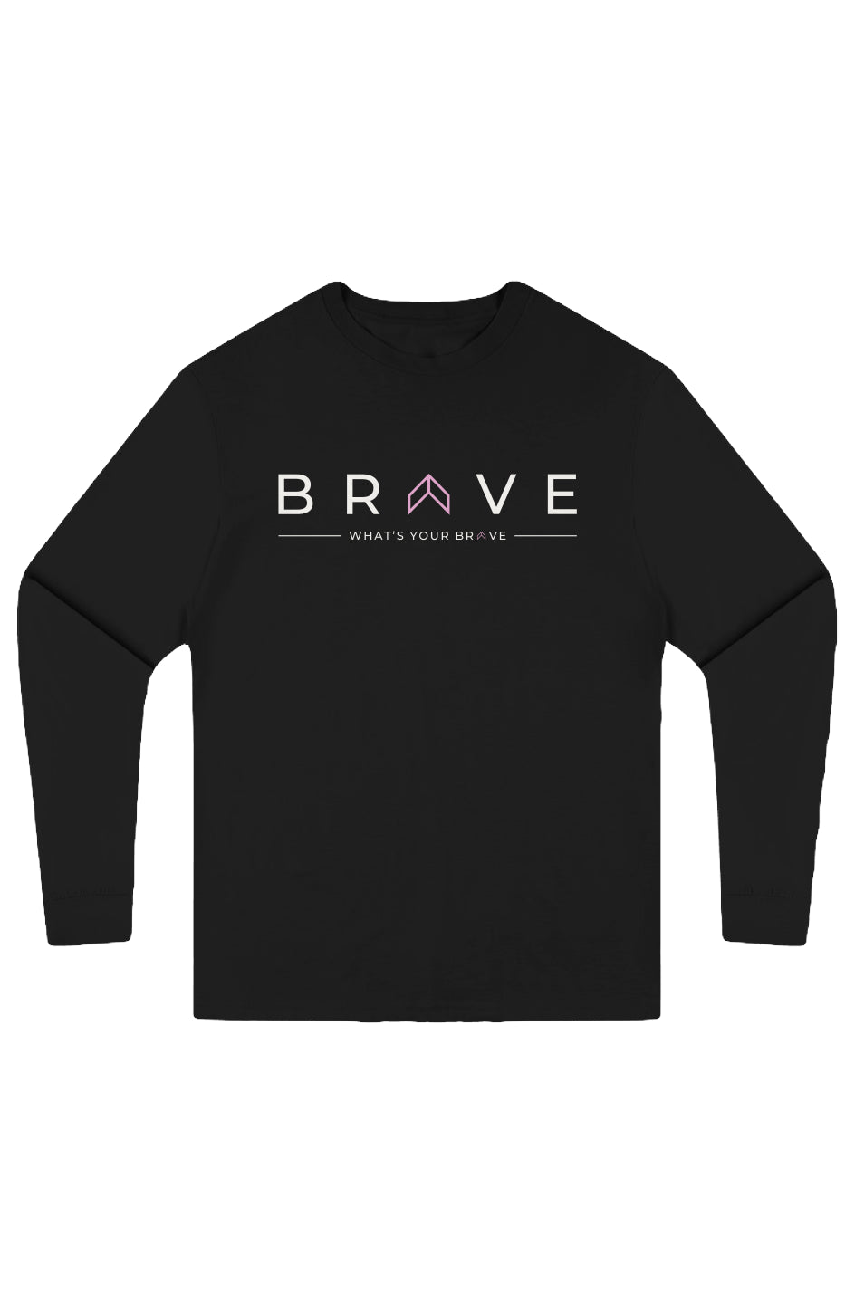 Adult BRAVE Long Sleeve Tee with Pink
