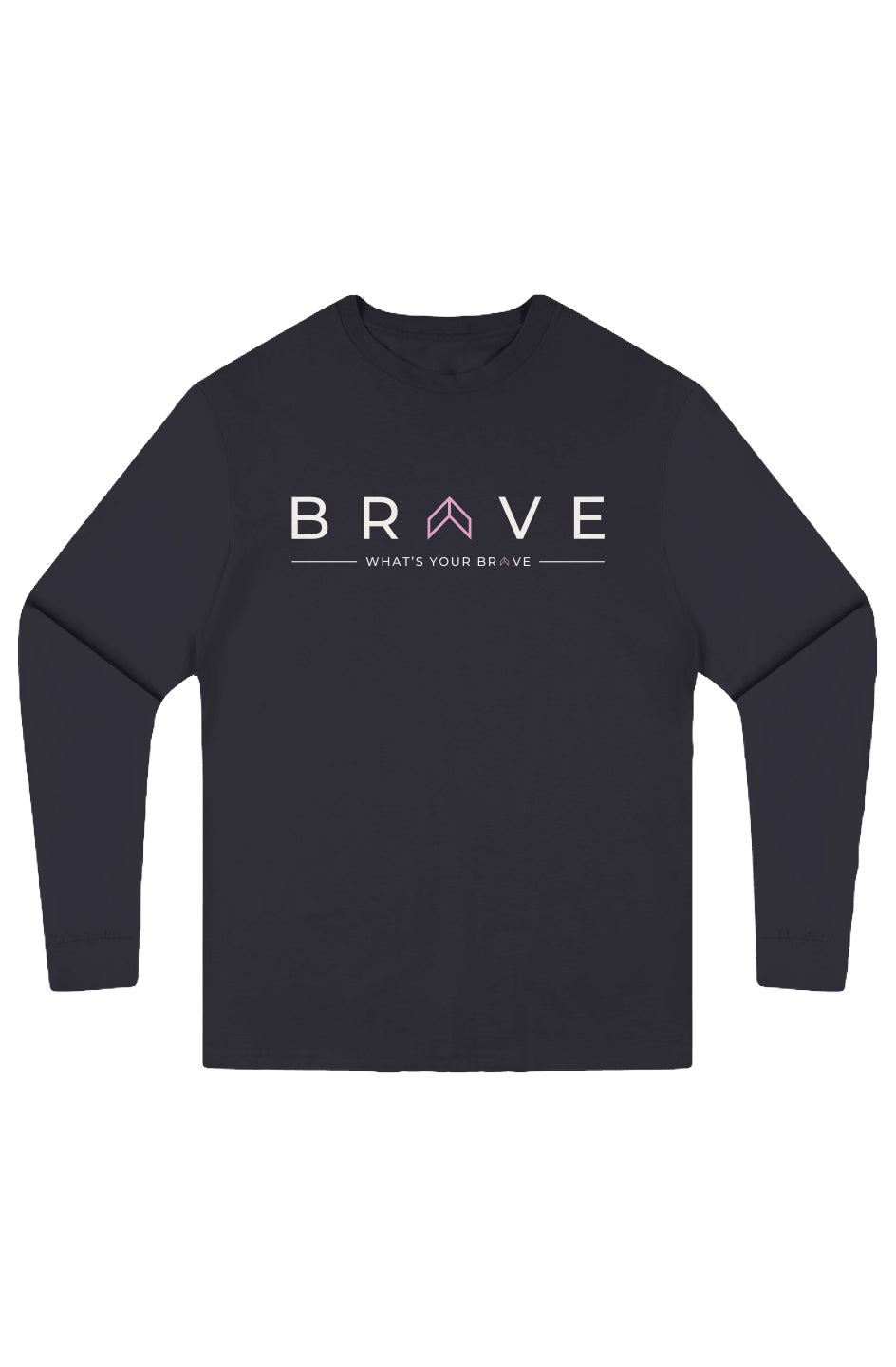 Adult BRAVE Long Sleeve Tee with Pink