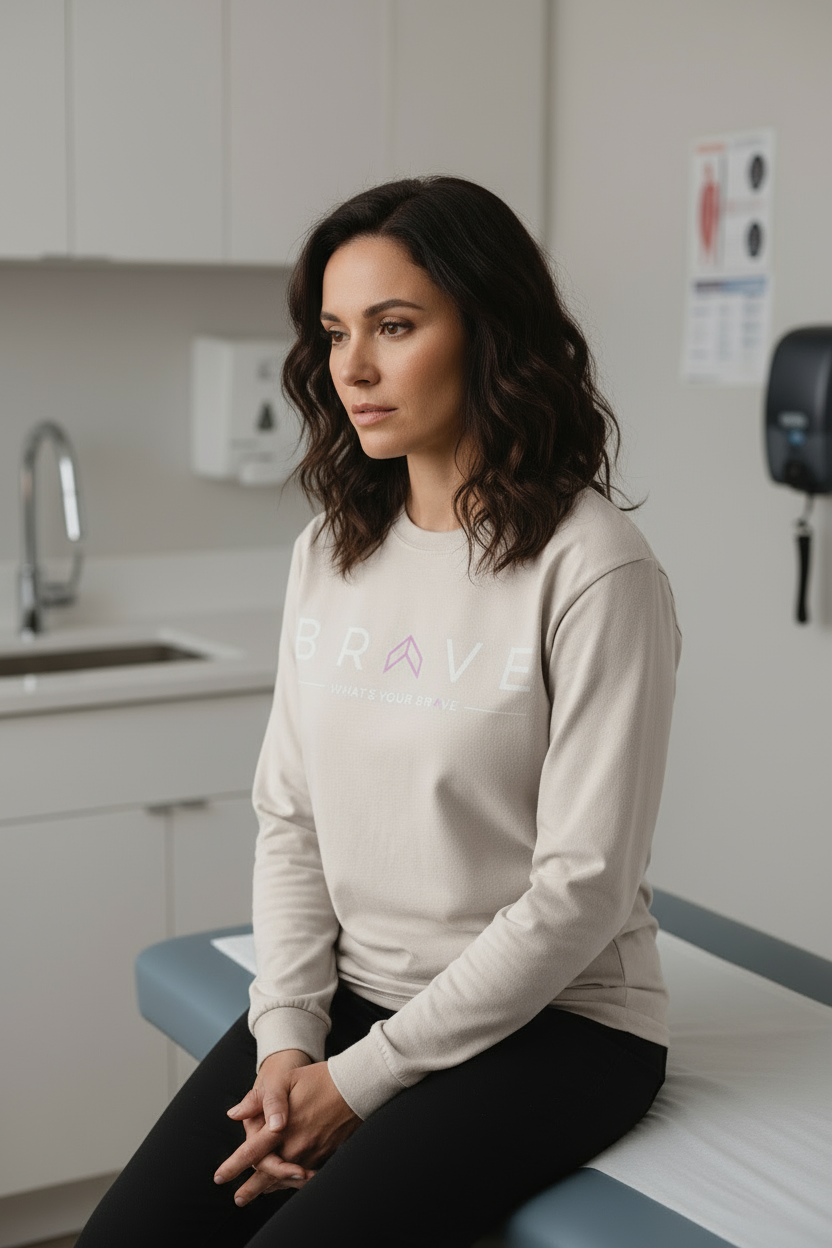 Adult BRAVE Long Sleeve Tee with Pink