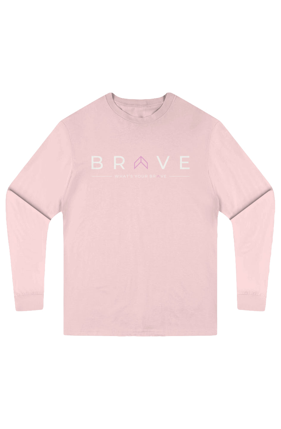 Adult BRAVE Long Sleeve Tee with Pink