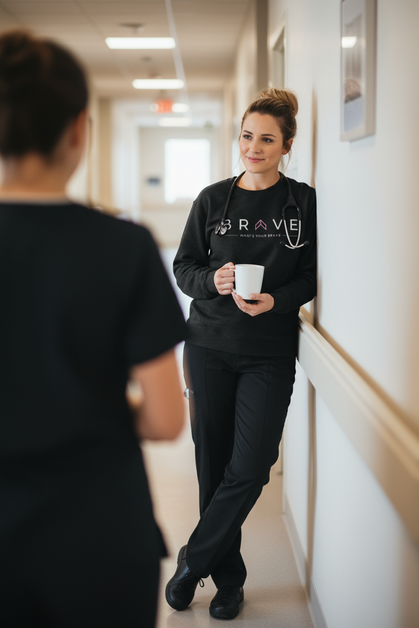 Adult BRAVE Sweatshirt with Pink