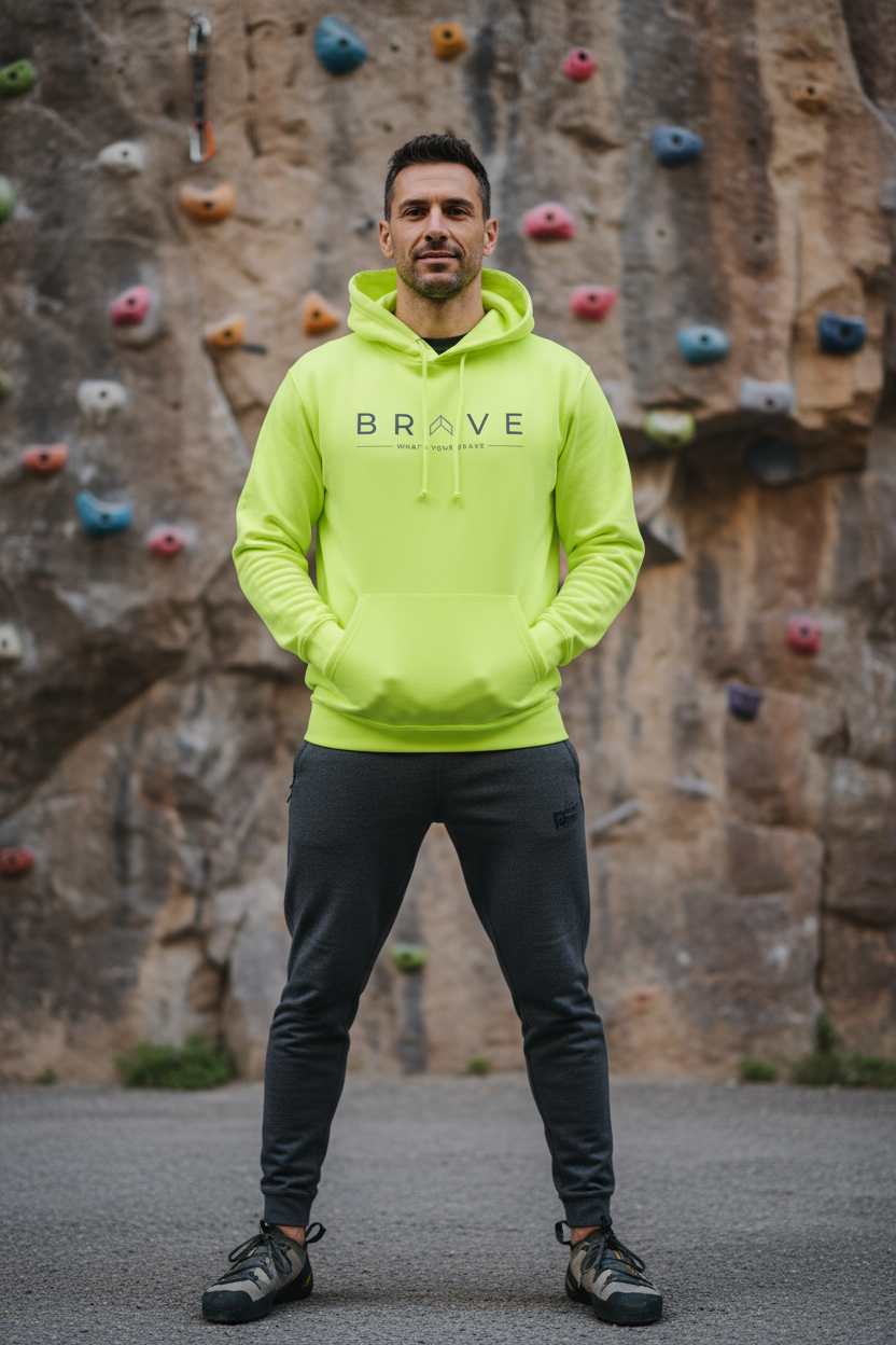 Adult BRAVE Neon Yellow Hoodie
