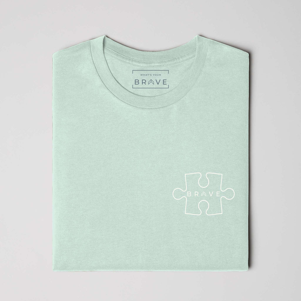 Adult BRAVE Short Sleeve Kindness Acceptance Mint Tee 