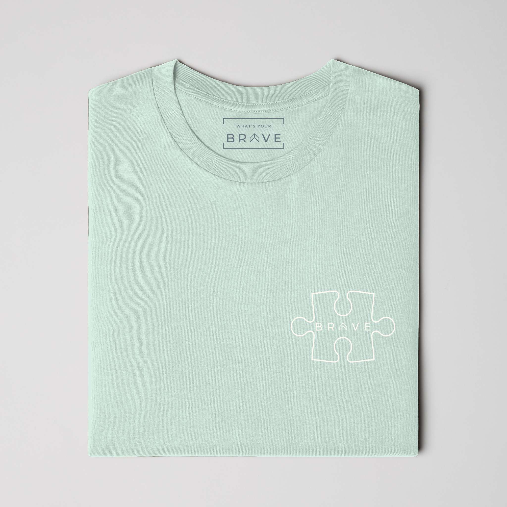 Adult BRAVE Short Sleeve Kindness Acceptance Mint Tee 