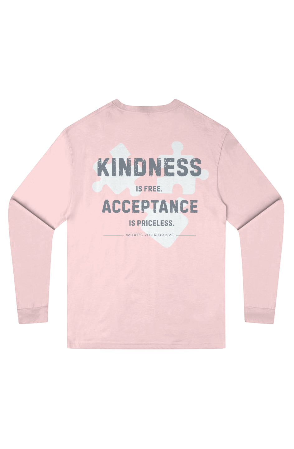 Adult BRAVE Kindness Acceptance Long Sleeve Tee