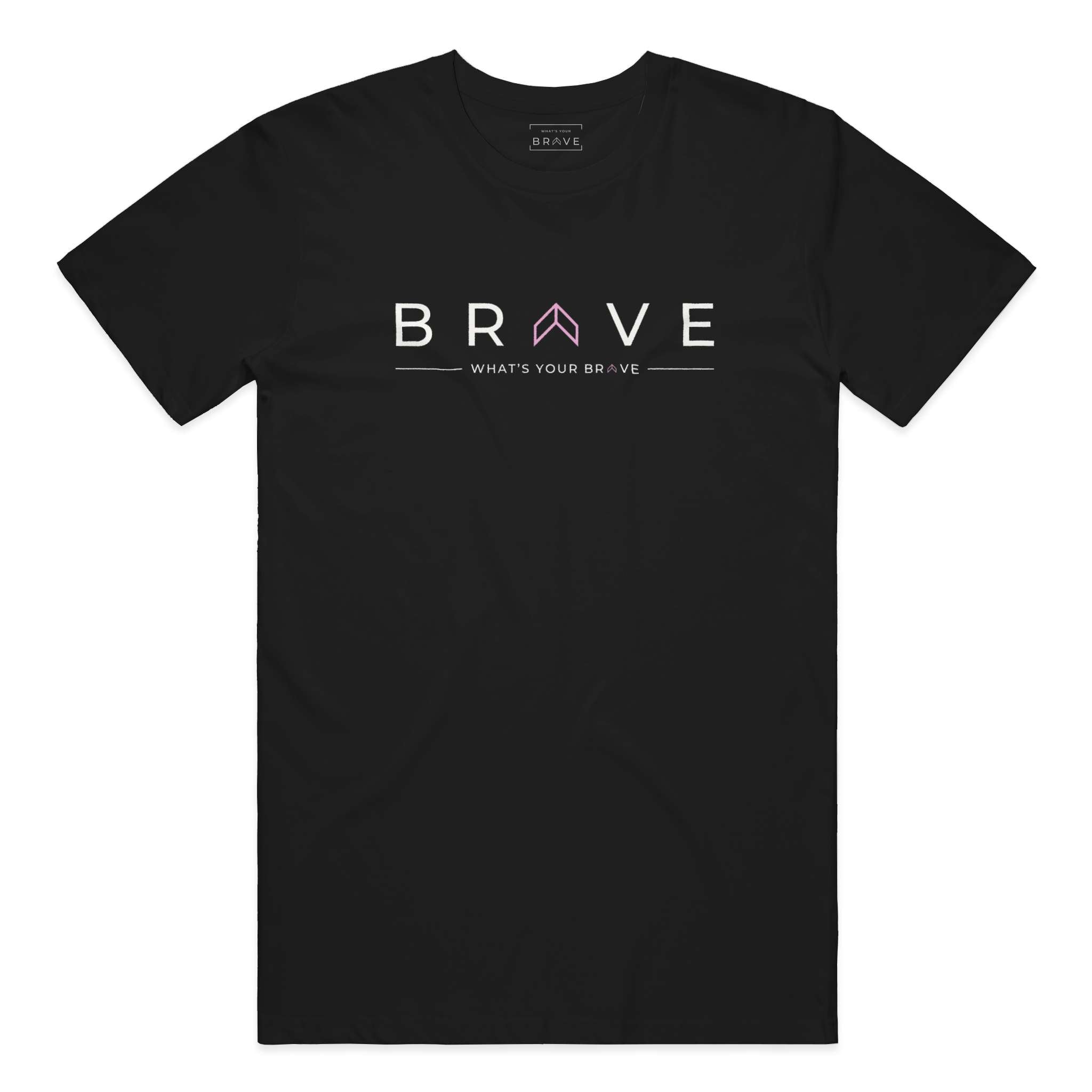 Adult BRAVE Short Sleeve Tee with Pink – What's Your Brave