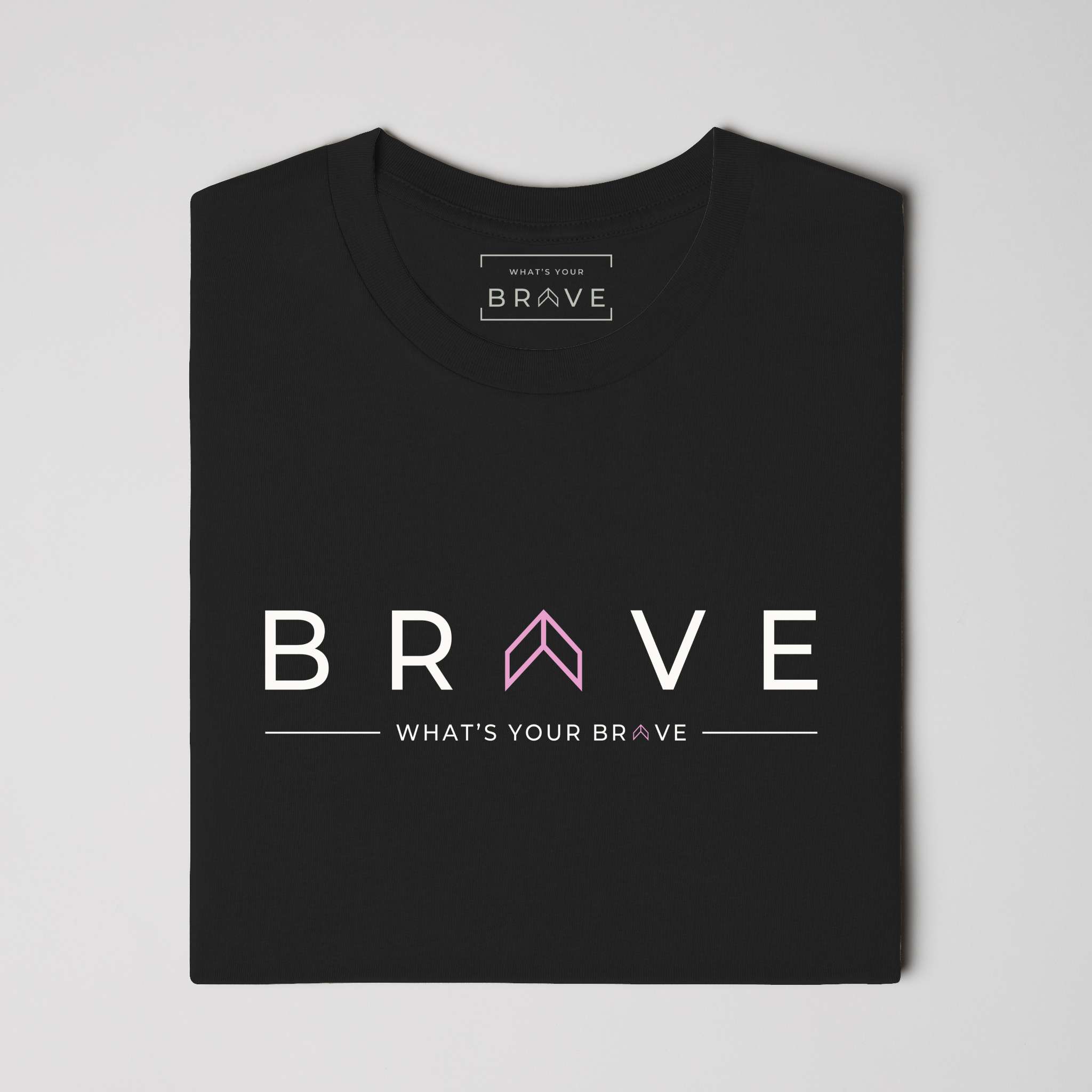 Adult BRAVE Short Sleeve Tee with Pink
