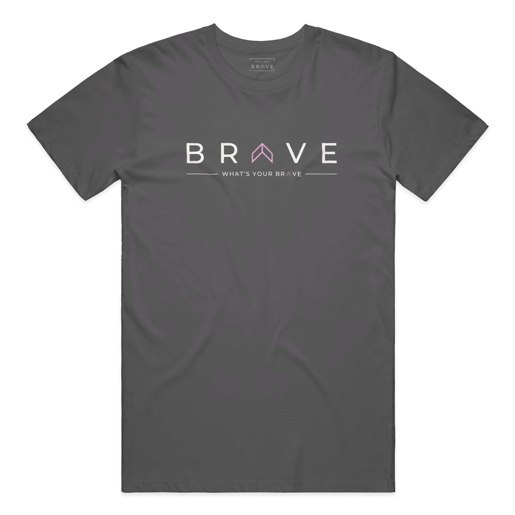 Adult BRAVE Short Sleeve Tee with Pink