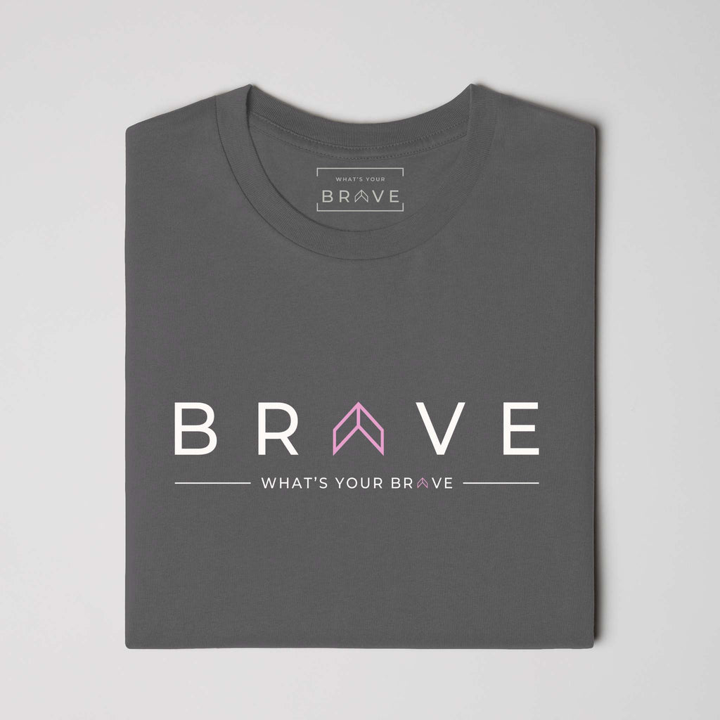 Adult BRAVE Short Sleeve Tee with Pink