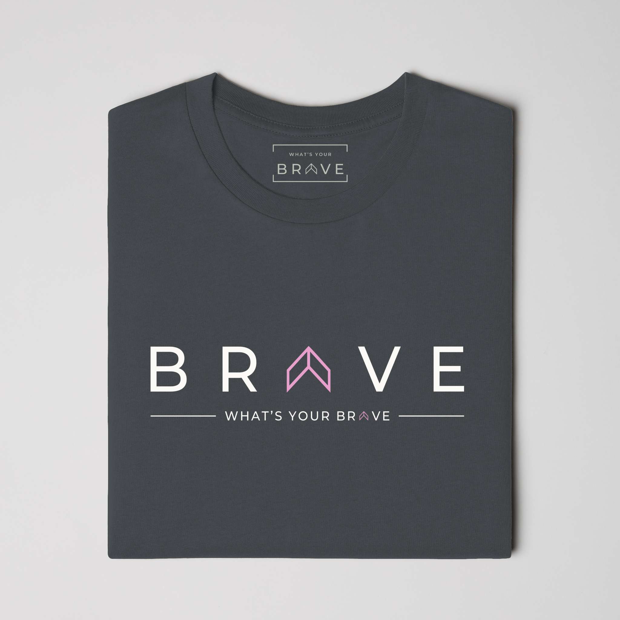 Adult BRAVE Short Sleeve Tee with Pink – What's Your Brave