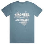 Adult BRAVE Short Sleeve Kindness Acceptance Blue