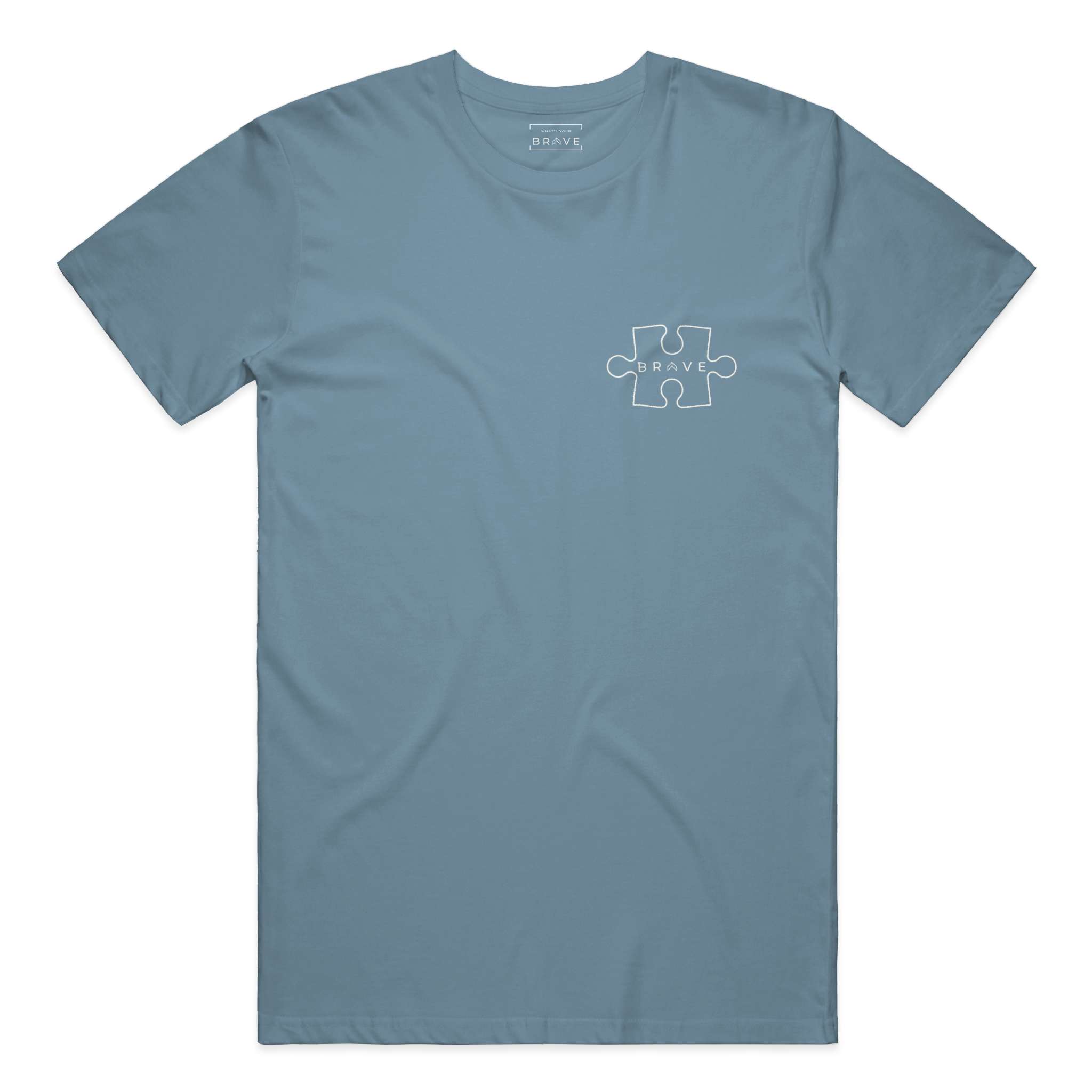 Adult BRAVE Short Sleeve Kindness Acceptance Blue